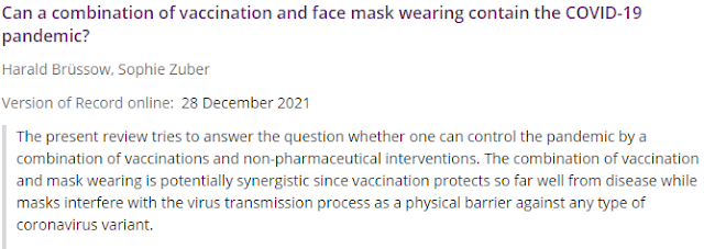 Uma combinação de vacinação e máscara facial pode conter a pandemia COVID-19 ?