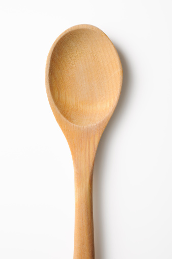 A wooden spoon