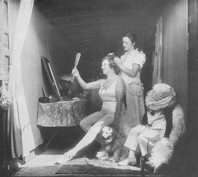 Fotografías de artistas de circo en el backstage en las décadas de 1920 y 1930