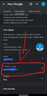 Cara Mengubah Tanggal Lahir di Akun Google Lewat Gmail