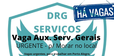 Vaga para Auxiliar de Serviços Gerais (para morar) em Porto Alegre