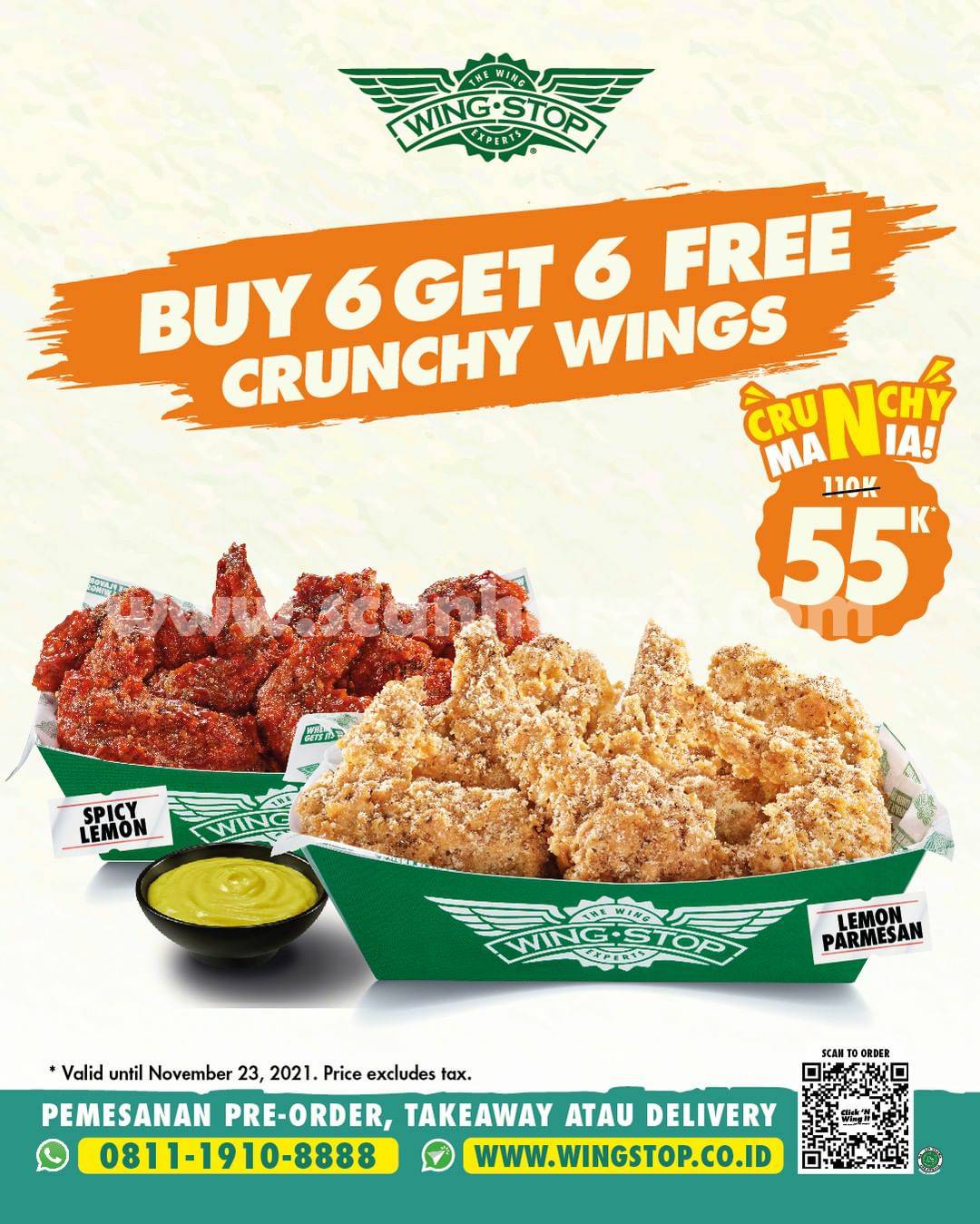 Wingstop Promo Beli 6 Gratis 6 Crunchy Wings