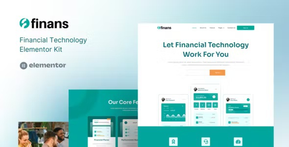 Best Financial Technology Elementor Pro Template Kit