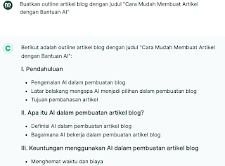 Outline artikel dengan copy.ai