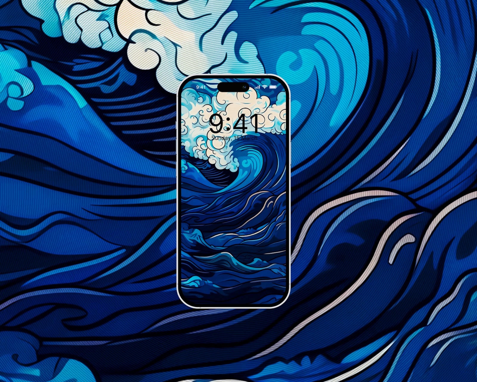 Blue Wave Wallpaper for Phone