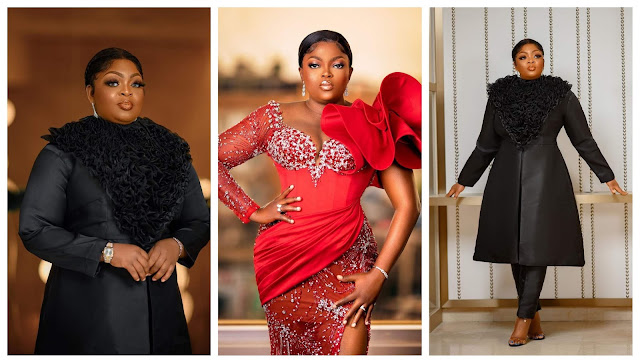 Actress Funke Akindele reacts to eniola badmus new body days after undergoing a surgery (Photos)