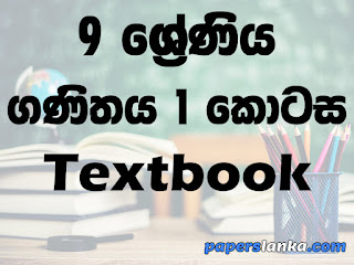 Grade 9 Mathematics Part 1 Textbook Sinhala Medium New Syllabus PDF Free Download