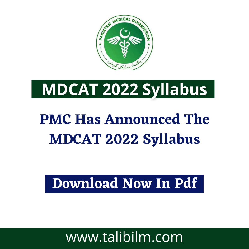 MDCAT 2022 Syllabus