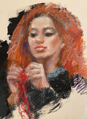 woman portrait loose expressive narrative Connie Chadwell