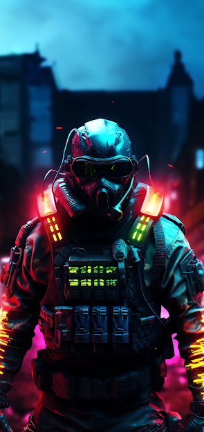 PHONE WALLPAPER 4K - CYBERPUNK BLACK OPS - HeroWall Backgrounds