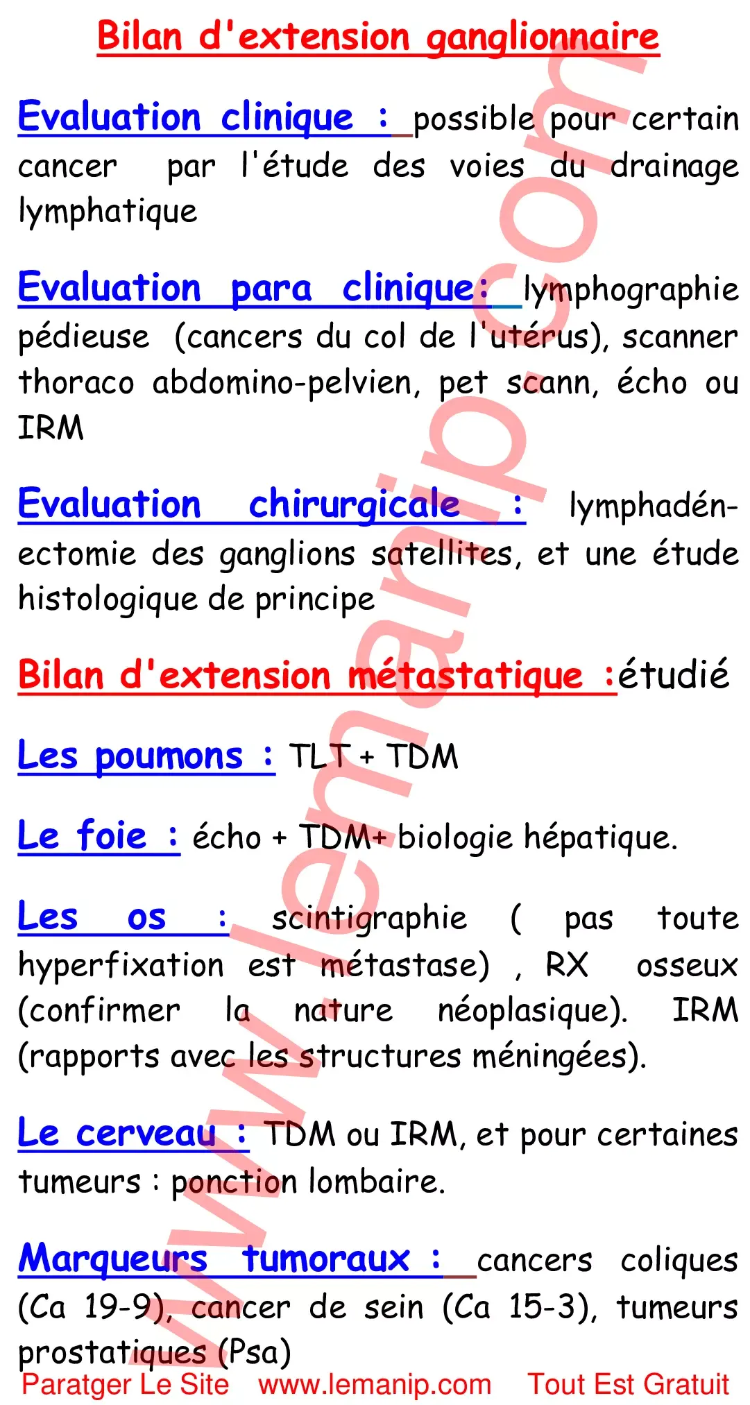 Résumé Du Cour 6 Du Module Oncologie 2