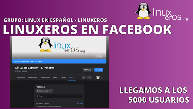 Linuxeros.org en Facebook llega a los 5000 usuarios