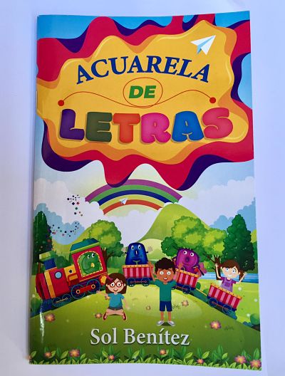 Portada de libro Acuarela de letras, de Sol Benítez.