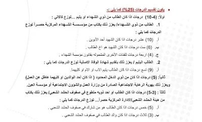 آلية وضوابط التقديم على المنحة المجانية الى الفئات التالية