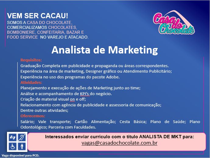 ANALISTA DE MARKETING - FORTALEZA/CE