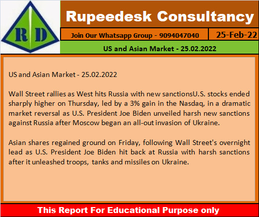 US and Asian Market - 25.02.2022