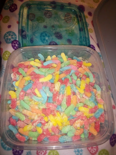April 15,2023 ( Sour Gummy Worms with Legal Hemp Handcrafted by myself Naomi Lynn Simon!