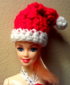 Barbie crochet santa hat