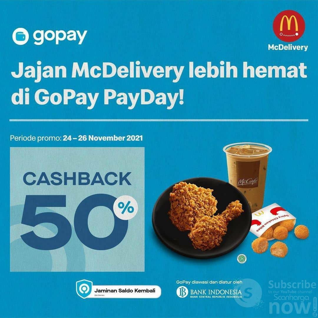 Promo McDonalds Gopay Payday Cashback 50%