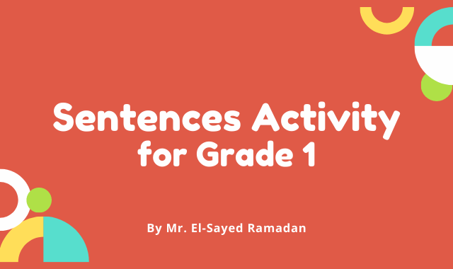 Sentences Activity for Grade 1