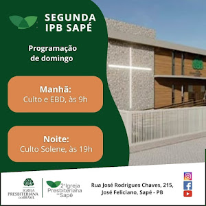 SEGUNDA IGREJA PRESBITERIA DE SAPÉ