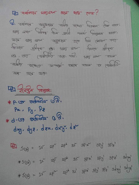 SSC Chemistry Chapter Five Hand Note