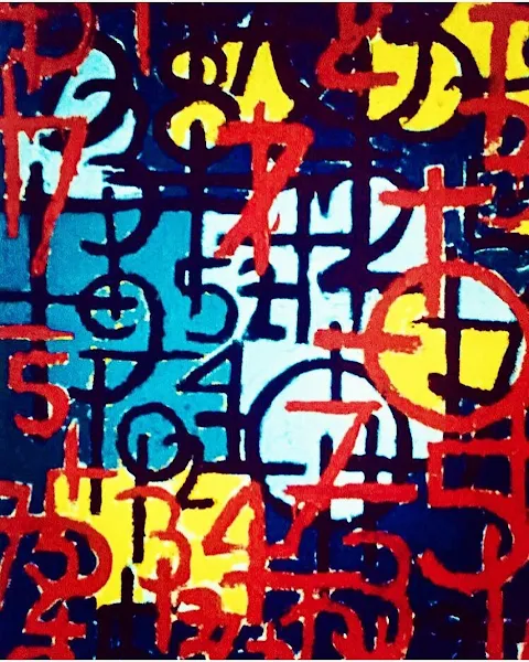 Composición numérica, 1957, oleo sobre tela, Dario Suro