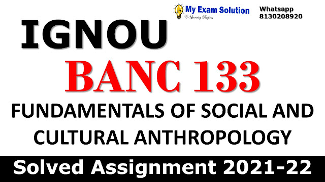 BANC 133 Solved Assignment 2021-22