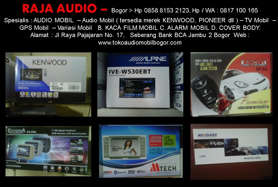 RAJA AUDIO MOBIL BOGOR, TOKO AUDIO MOBIL BOGOR, AUDIO MOBIL BOGOR