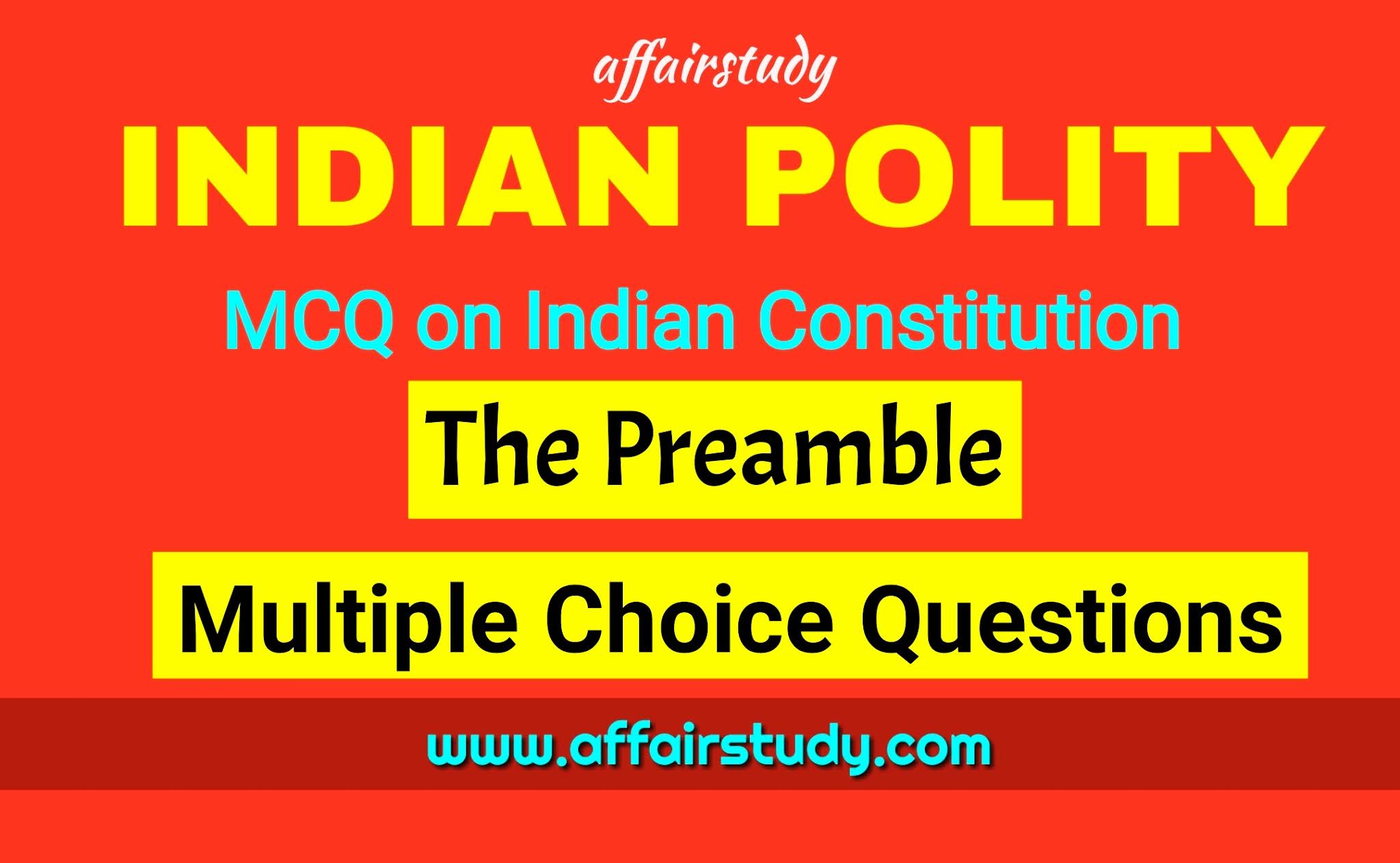 Preamble of the Constitution MCQ