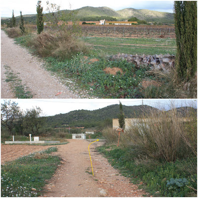 LLORENÇ DEL PENEDÈS-COLL DE LA SITJA-ROTONDA DE L'HOSTAL, camí del Rigol en direcció a la carretera TV-2122