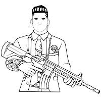 Pubg warrior coloring page