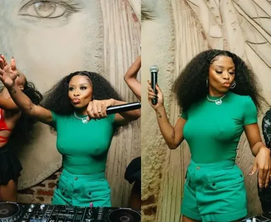 DJ Zinhle criticada por exibir os seios (fotos)