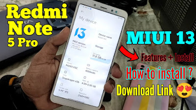 Redmi Note 5 Pro MIUI 13 Reviews & Install