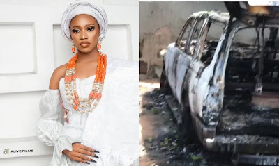 Ex-beauty Queen Cries Out As Gunmen Set Her Home Ablaze, Abduct Her Father In Imo State (Video)