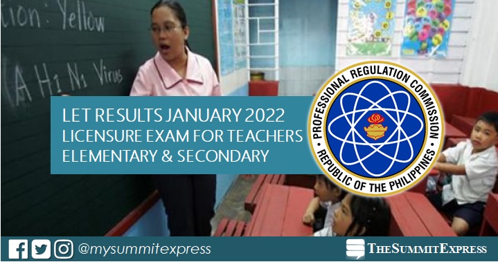 FULL RESULTS: January 2022 LET teachers board exam list of passers, top 10