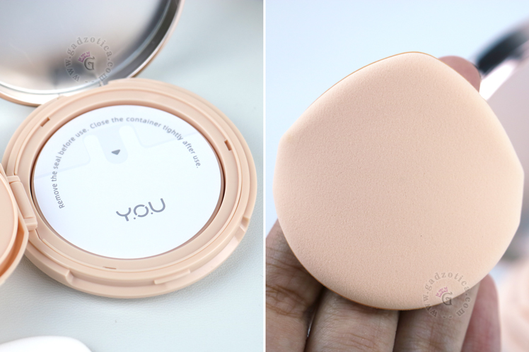 Review Y.O.U Noutriwear Flawless Cushion Foundation W805 Yellow Beige