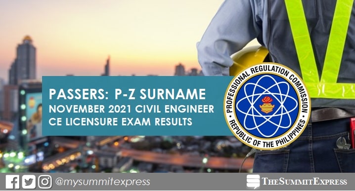 P-Z Passers: November 2021 Civil Engineer CE board exam result