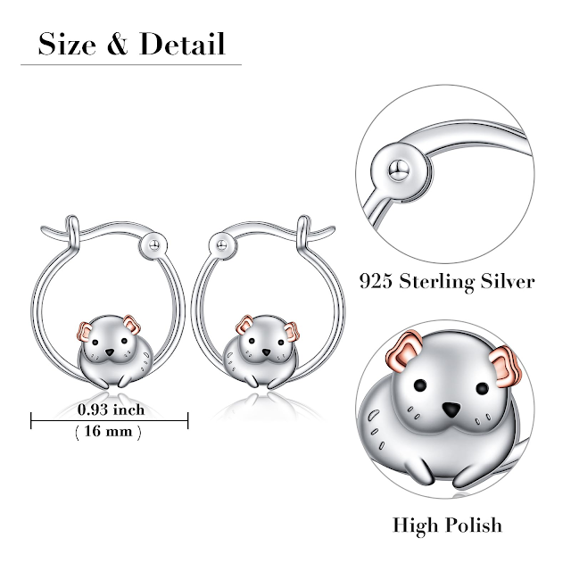 Sterling Silver Guinea Pig Earrings