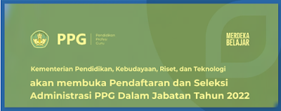 SE Pendaftaran PPG Dalam Jabatan 2022