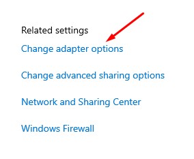 Change adapter options