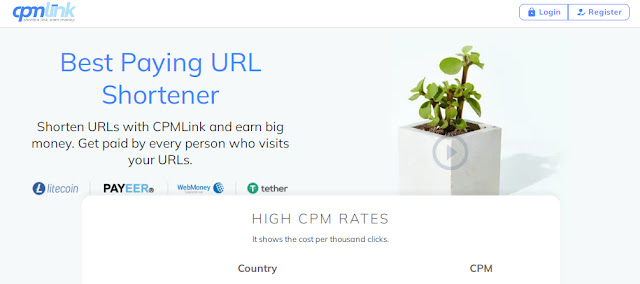 7. CPM.Link – Best Paying URL Shortener To Earn Money