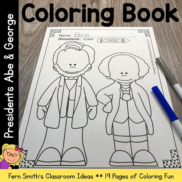 Click Here to Get This Presidents Day Coloring Pages With George Washington and Abraham Lincoln For Your Students TODAY! Just Print and Pass Out!