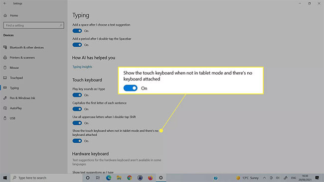Cách tắt bàn phím ảo trên hệ điều hành Windows 10