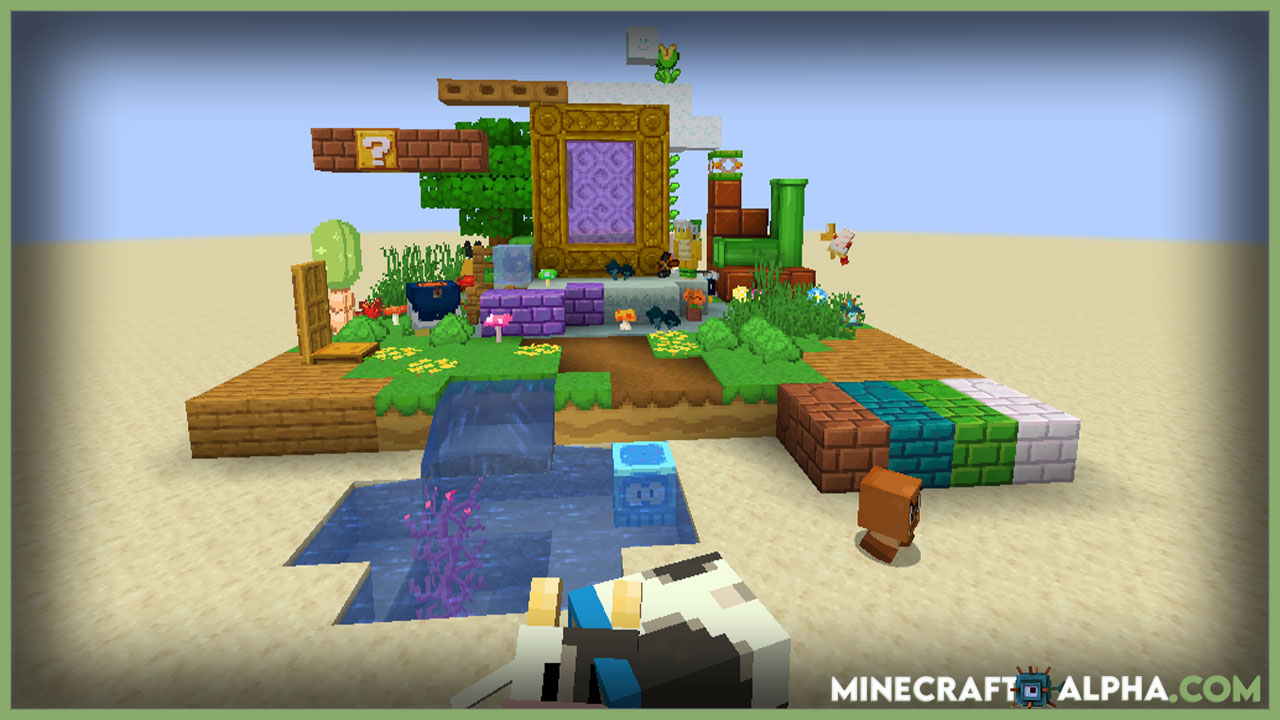 Minecraft Super Block World Mod For 1.18, 1.17.1 (Biomes, Mobs, Portal)