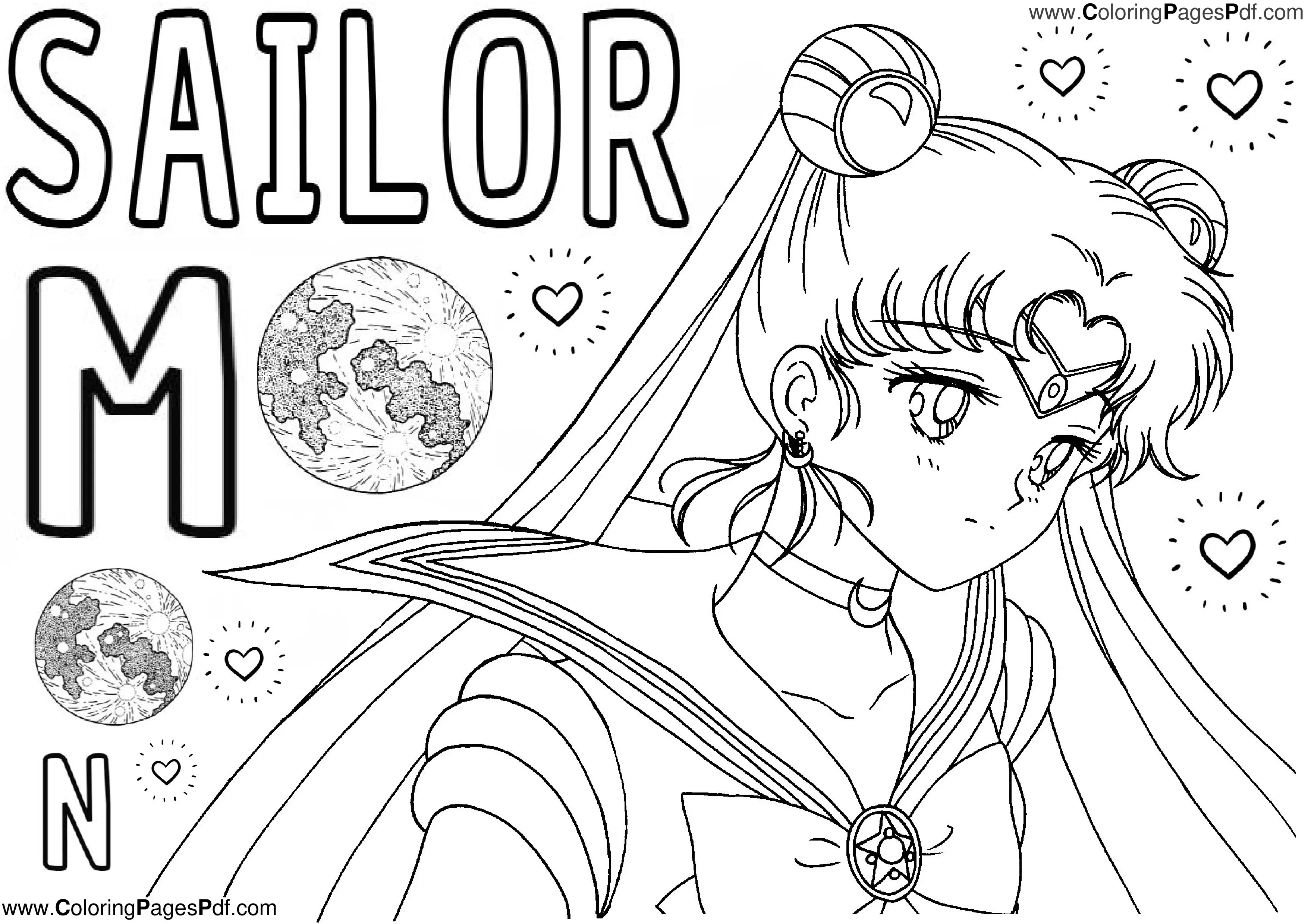 Sailor moon coloring pages