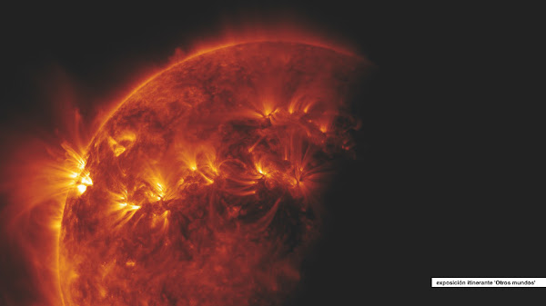 Eclipse de Sol causado por la Tierra. Fotografía en ultraviolado. Solar Dynamics Observatory, 2 de abril de 2011. NASA SDO/NASA GSFC/Michael Benson, Kinetikon Pictures