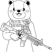 Bear Avatar Pubg coloring page