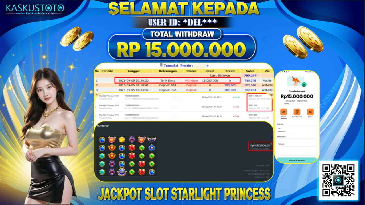 KASKUSTOTO JACKPOT SLOT PRAGMATIC PLAY STARLIGHT PRINCESS 1000