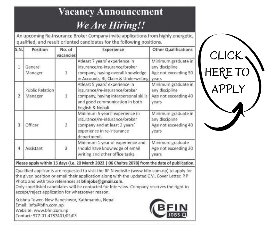 Banking, Finance and Insurance Institute of Nepal Vacancy